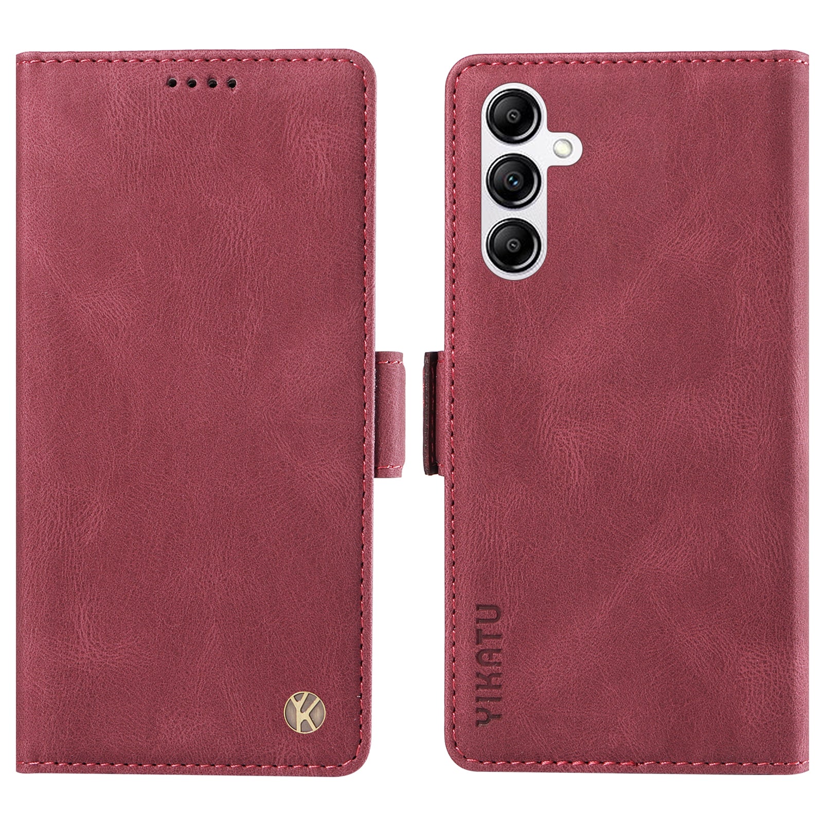 YIKATU YK-005 til Samsung Galaxy A14 5G mobiltelefoncover PU læder pungholder med skin-touch telefoncover YIKATU YK-005 til Samsung Galaxy A14 5G mobiltelefoncover PU læder pungholder med skin-touch telefoncover